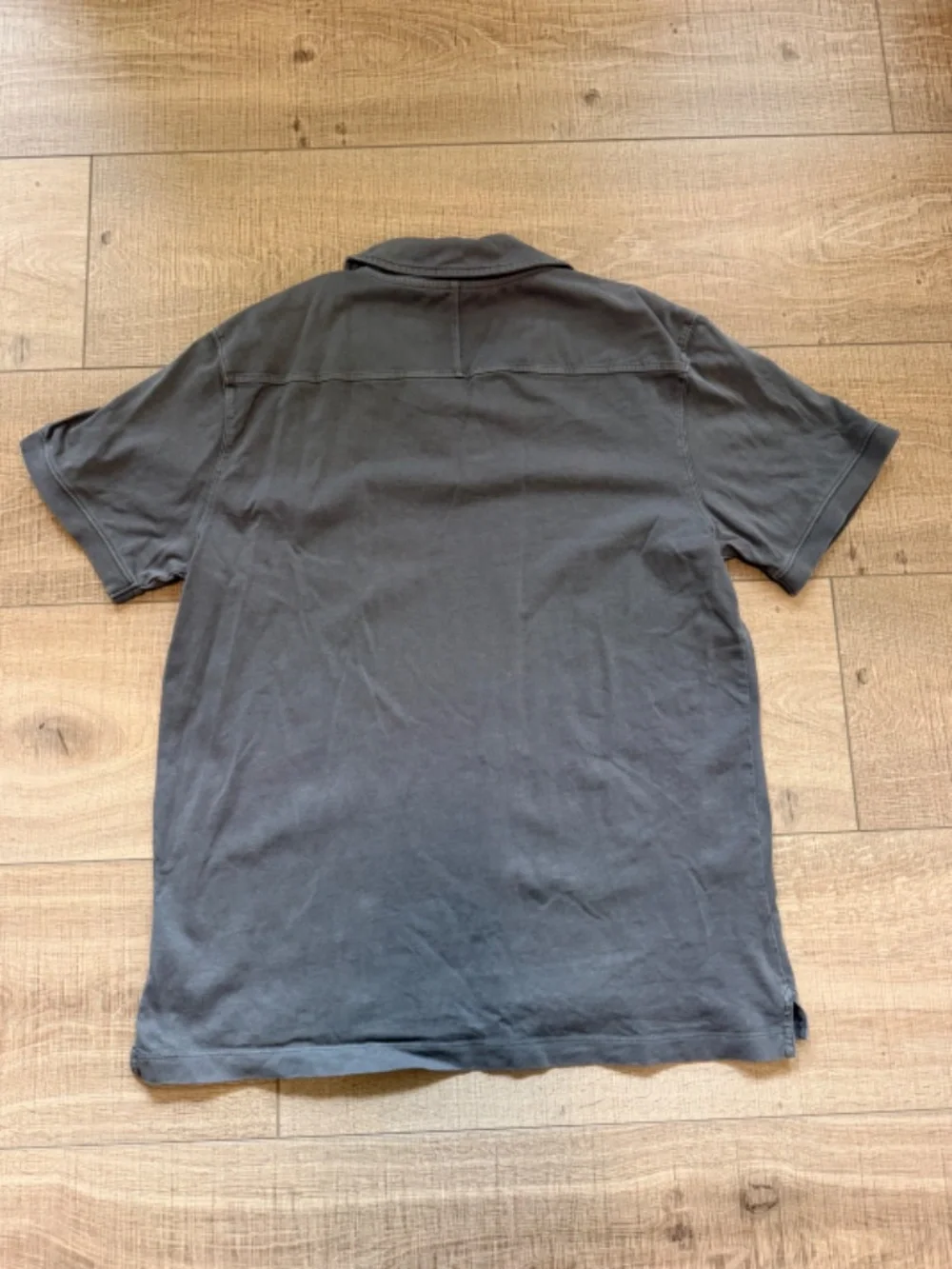 Banana Republic Faded Charcoal Gray Polo Shirt Short Sleeve Men's Size Large